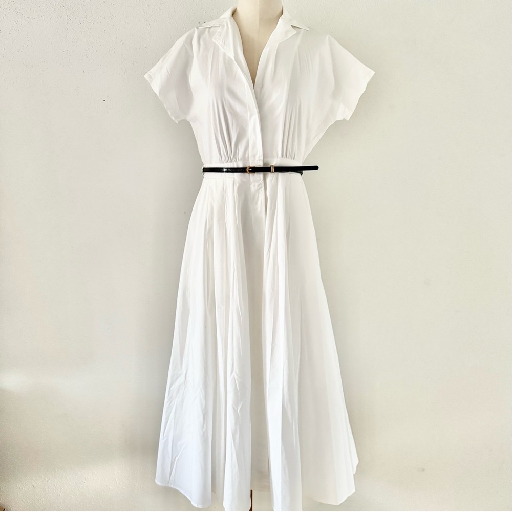 Nicole Miller White Midi Dress